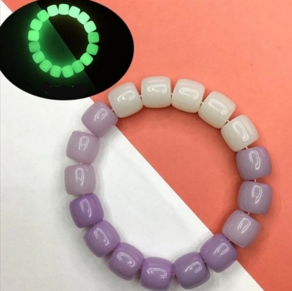 💜 Glow In The Dark Purple Barrel Bracelet - Picture 5 of 6